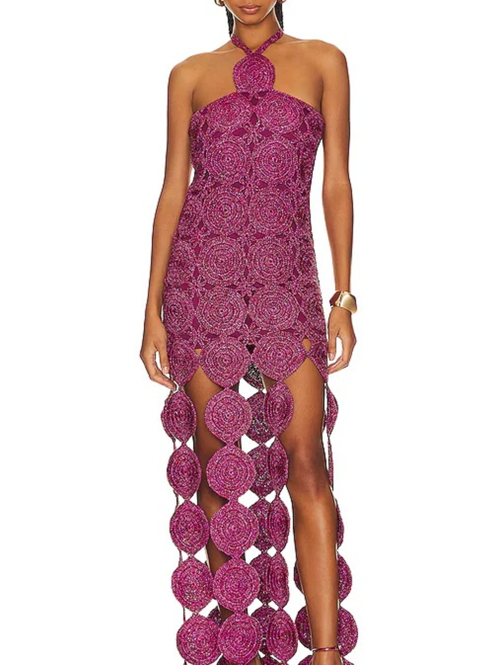 Simon Miller Halter Maxi Dress in Magenta